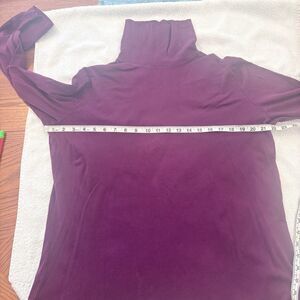 Eddie Bauer Women's Long Sleeve Turtleneck 2XL Tall Purple